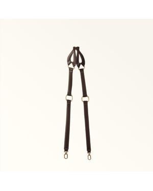 Furla Fiona Shoulder Strap Cioccolato Sidney Calf Leather - Natural