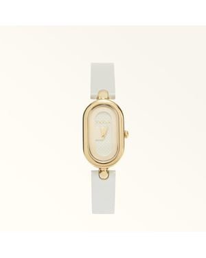 Furla Ooh Orologio Con Cassa Ovale Marshmallow Pelle + Metallo Donna - Metallizzato