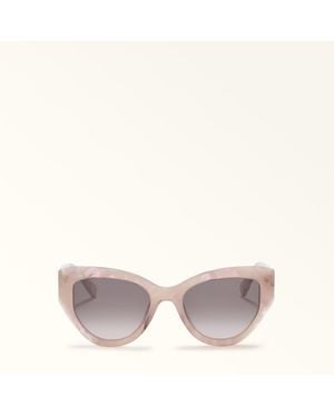 Furla Occhiali Da Sole Toni Corolla Acetato Nuvola Donna - Rosa