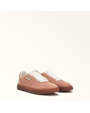 Furla Step Trainers Suede + Smooth Leather - Pink