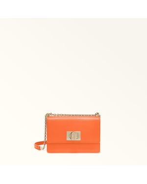 Furla 1927 Sac À Bandoulière Mini Paprika Cuir Texturé Femme - Orange