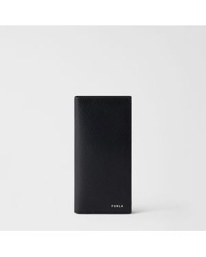 Furla Project Continental Wallet Nero Milos Textured Calf Leather - Black