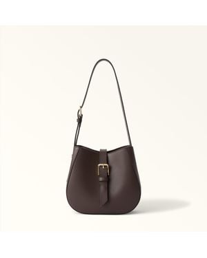 Furla Dora Borsa A Secchiello Cioccolato Pelle Di Vitello Sidney Donna - Marrone