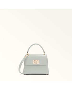 Furla 1927 Borsa A Mano Mini Color Cristallo D Pelle Stampata Donna - Neutro