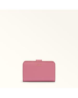 Furla Classic Portafoglio Compatto Blush Pelle Di Vitello Andromeda Donna - Rosa