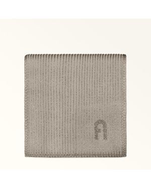 Furla Delizia Scarf Vaniglia Lurex Wool Blend + Strass - Grey