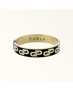 Furla Arch Double Bangle Nero Metal + Enamel - Metallic