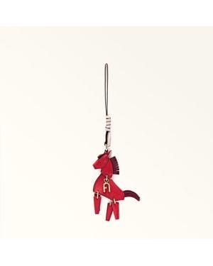 Furla Allegra Charm Toni Ruby Textured Leather