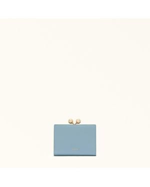 Furla Dots Coin Case S Carta Da Zucchero Sidney Calf Leather - Blue