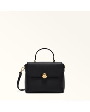 Furla Moonlight Borsa A Mano Pelle Di Vitello Notte Donna - Nero