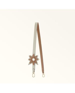 Furla Fiona Schulterriemen Toni Marshmallow Dreifarbiges Sidney-Kalbsleder Damen - Natur