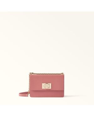 Furla 1927 Crossbody Mini Rosewood Textured Leather - Pink
