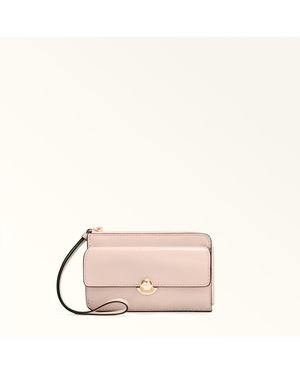 Furla Sfera Card Case Dusty Calf Leather - Pink