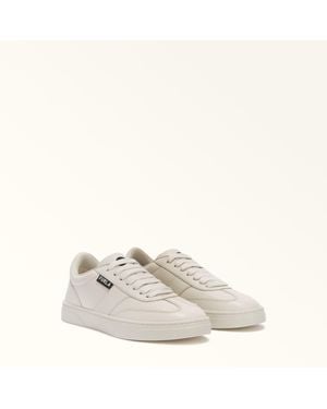 Furla Step Trainers Off Smooth Leather - White