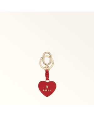 Furla Camelia Portachiavi Veneziano Pelle Di Vitello Sidney + Metallo Donna - Rosso