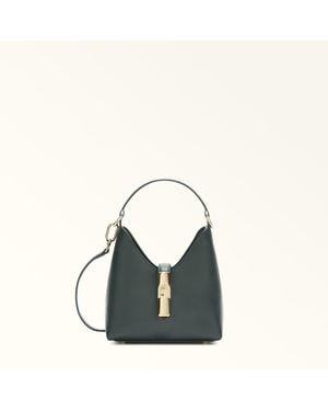 Furla Iride Mini Bag Deep Textured Leather - Blue