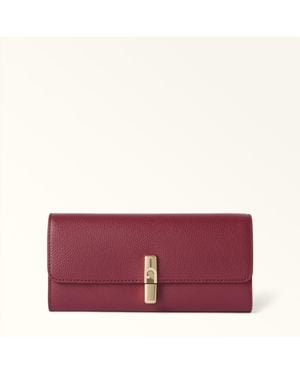 Furla Iride Continental Wallet Ciliegia D Textured Leather