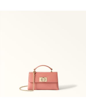 Furla 1927 Mini Bag Rosewood Textured Leather - Pink