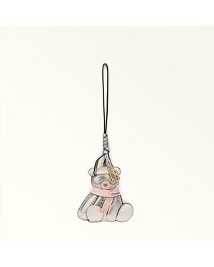 Furla Allegra Charm Toni Panna Nappa Leather + Metal Dattero Lux Calf Leather - Natural