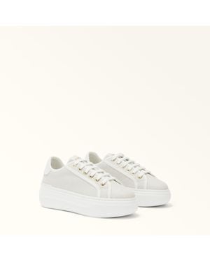 Furla Nuage Trainers Marshmallow Mat Calf Leather + Calf Leather + Synthetic Fabric - White