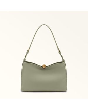 Furla Sfera Soft Borsa A Spalla Agave B Pelle Di Vitello Verona Donna - Verde