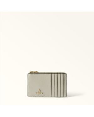 Furla Camelia Porta Carte Di Credito Stone Pelle Stampata Donna - Grigio