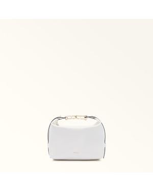 Furla Tonie Mini-Tasche Talco H Weiches Strukturiertes Ares Leder Damen - Weiß