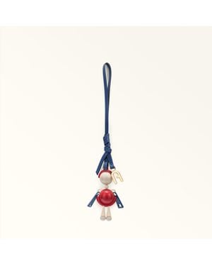 Furla Sfera Charm M1 Metal + Enamel + Sidney Calf Leather - Pink
