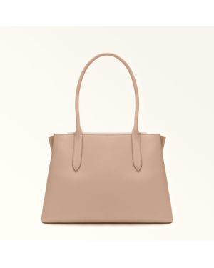 Furla Meridiana Tote Cipria Napoli Double Calf Leather - Natural