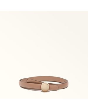 Furla Sfera Cintura Fissa Tulle Pelle Di Vitello Morbida Donna - Marrone