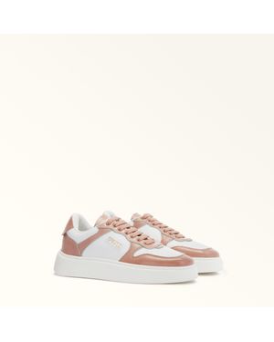 Furla Sport Sneakers Tulle Pelle Verniciata Granata + Tessuto Sintetico Donna - Neutro