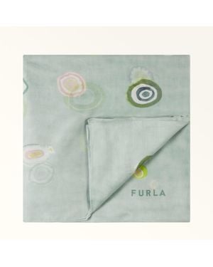 Furla Conchiglia Scarf Toni Laguna Cotton With Murrine Print - Green