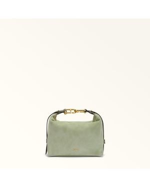 Furla Tonie Mini Bag Xl Toni Avocado Suede - Green