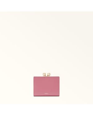 Furla Dots Coin Case S Blush Sidney Calf Leather - Pink