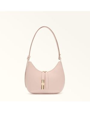 Furla Goccia Shoulder Bag Dusty Night Calf Leather + Sidney Calf Leather - Pink
