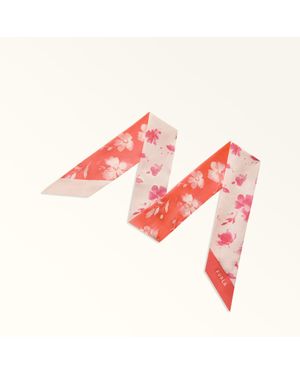 Furla Metropolis Bandeau Toni Dusty Silk Twill With Ditsy Garden Print - Pink