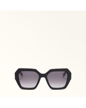 Furla Lunettes De Soleil Nero Acétate Femme - Gris