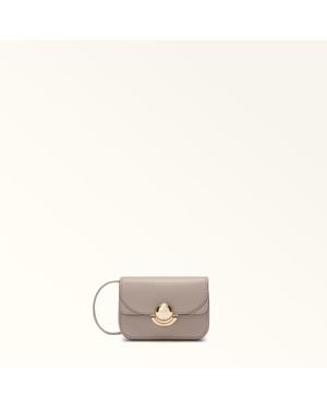 Furla Sfera Coin Case S Linen Sidney Calf Leather - Multicolour
