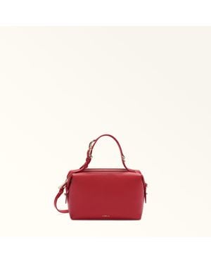 Furla Double Boston Bag M1 Night Calf Leather - Red