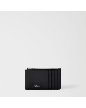 Furla Classic Card Case Nero Andromeda Calf Leather - Black