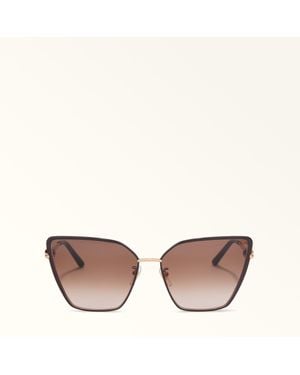 Furla Sunglasses Lunettes De Soleil Cioccolato Métal Femme - Marron