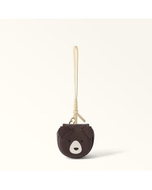 Furla Allegra Charm Cioccolato Night Calf Leather + Sidney Calf Leather - Natural