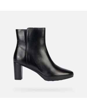 Geox 60Mm Walk Pleasure Zip-Detail Block-Heel Boots - Black