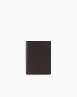 Giorgio Armani Nappa Leather Bifold Passport Holder - White