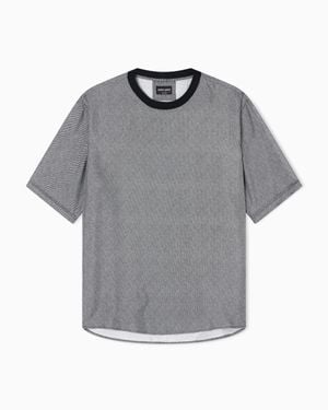 Giorgio Armani Silk Twill T-Shirt Shirt - Gray