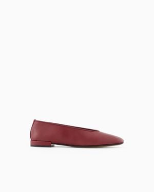 Giorgio Armani X 10 Corso Como Calfskin Ballerinas - Red