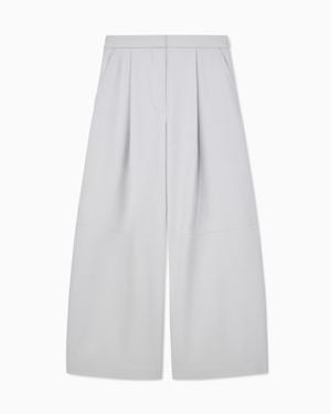 Giorgio Armani High-Waisted Wide-Leg Pants - White