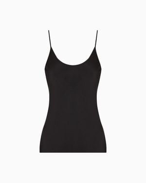 Giorgio Armani Double-Sided Silk-Satin Top - Black