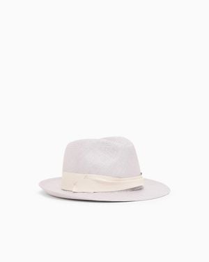 Giorgio Armani Wide Brim Hat - White