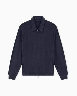 Giorgio Armani Blouson Jacket Regular Fit - Blue